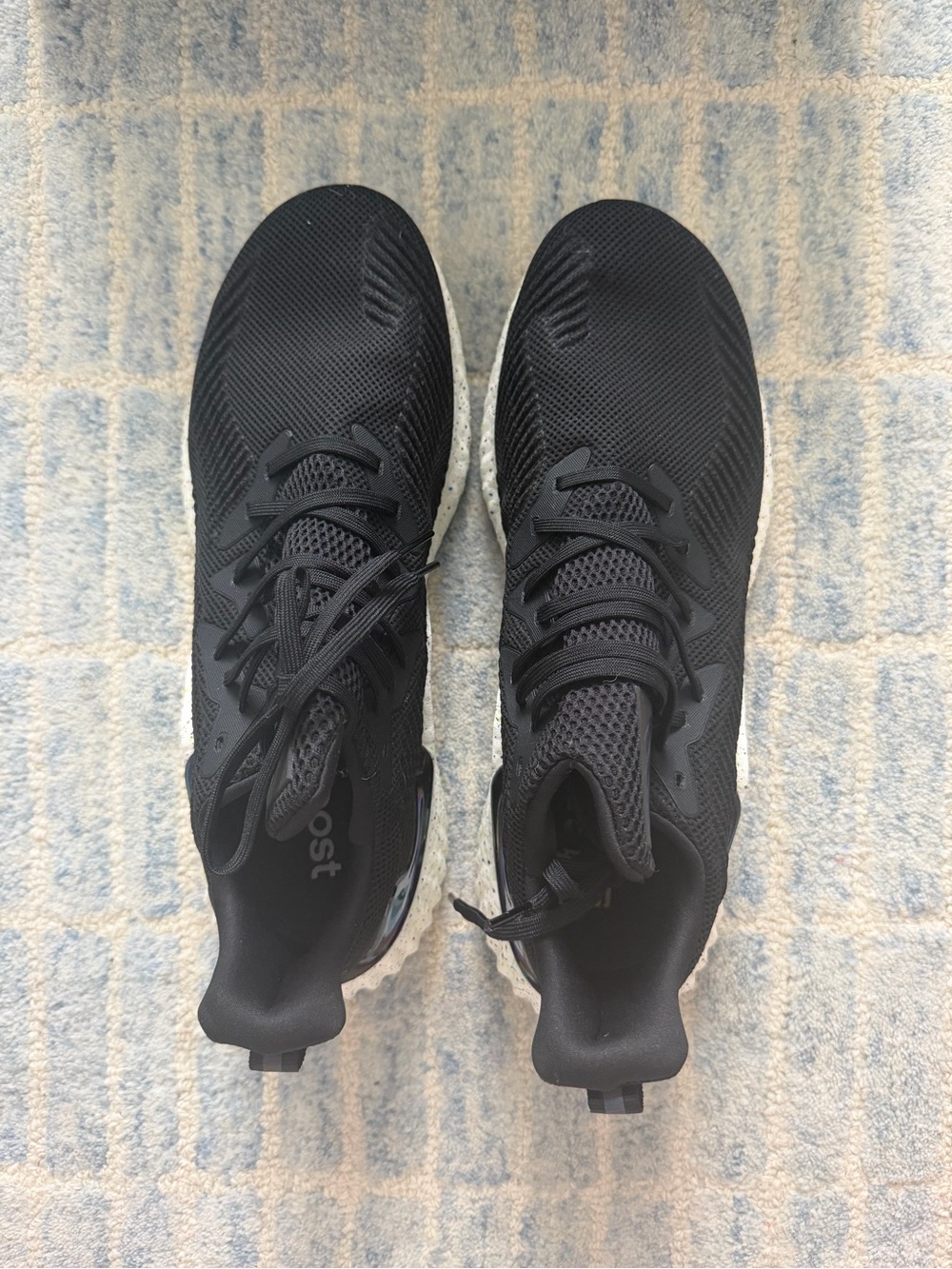 adidas Men’s Black Athletic Running Shoes with White Midsole - Picture 3 of 8